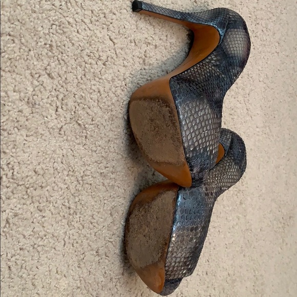 Python Peep Toe Pumps - Picture 6 of 6